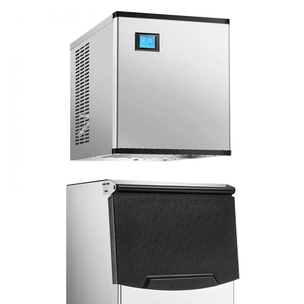 VEVOR Commercial Ice Maker Machine, 500LBS/24H Ice Making Machine with 250LBS Large Storage Bin, Auto Self-Cleaning Ice Maker Machine with Touchscreen for Bar Cafe Restaurant Business Commercial