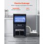 VEVOR 80lbs/24H Commercial Ice Maker Machine, 12lbs Storage Capacity Ice Maker with Drain Pump, 36 Ice Cubes in 15 Minutes, LED Digital Display Freestanding Self-Cleaning for Bar Office Restaurant