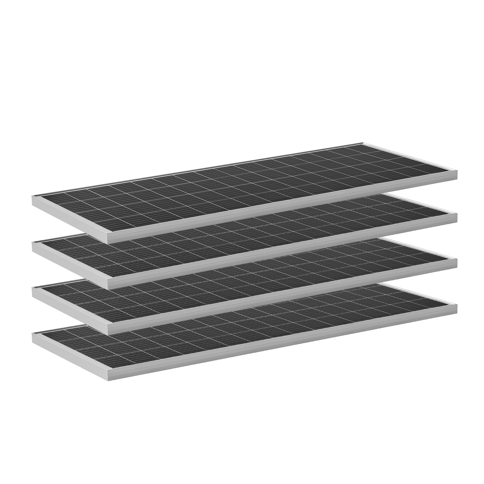 VEVOR 400W 12V zonnepaneel complete set, 4x 100W monokristallijne zonnepanelen + 12,8V 200Ah LiFePO₄ accu + 40A MPPT laadregelaar + 2kW omvormer voor campers, huizen, campings, boten, off-grid