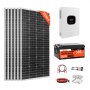 VEVOR 1200W 24V zonnepaneel complete set, 6 stuks 200W monokristallijne zonnepanelen + 25,6V 300Ah LiFePO₄ accu + 24V 3600W hybride omvormer, off-grid zonne-energiepakket voor grote schuren