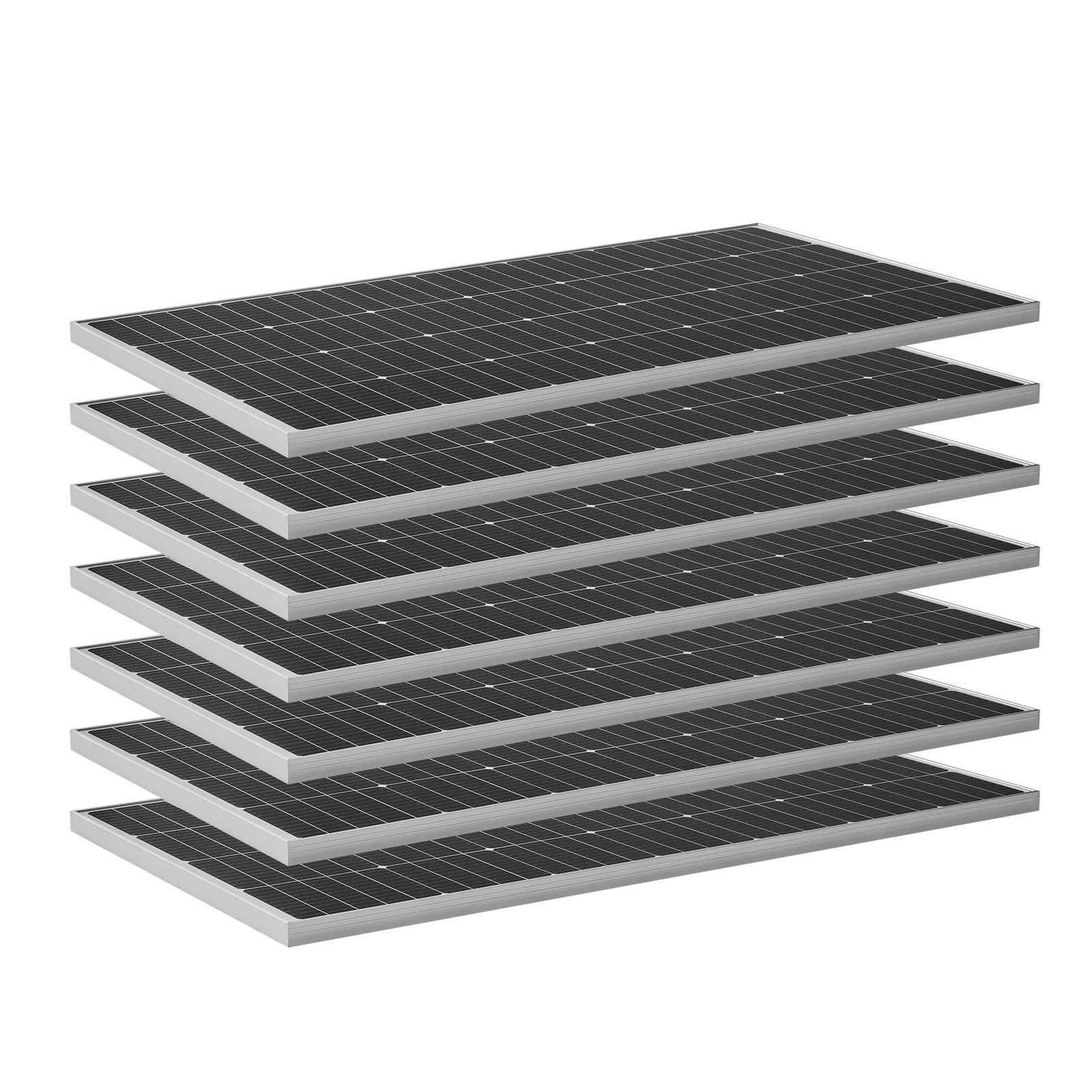 VEVOR 1200W 24V zonnepaneel complete set, 6 stuks 200W monokristallijne zonnepanelen + 25,6V 300Ah LiFePO₄ accu + 24V 3600W hybride omvormer, off-grid zonne-energiepakket voor grote schuren