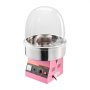 VEVOR elektrische suikerspinmachine 1000W, suikerspinmaker met deksel, roestvrijstalen kom en suikerlepel, ideaal voor carnaval, verjaardagen, familiefeesten, roze suikerspinmachine