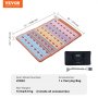 VEVOR Far Infrared Heating Pad, 103-159℉ Amethyst Heating Pad, 5 Natural Crystal Gemstones Mat with 660nm Photon Light, Negative Ions, 0-720 Min Timer for Back Waist Shoulder Pain Relief (40" x 20")