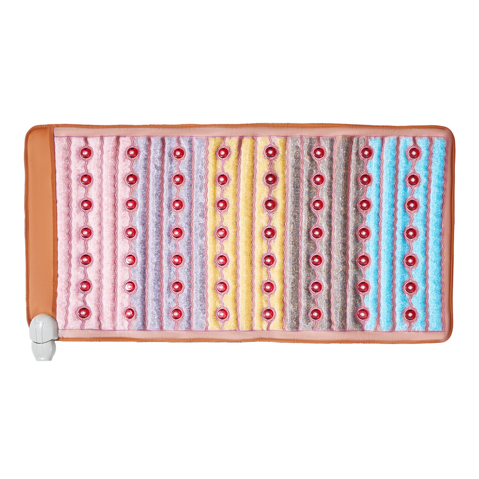 VEVOR Verre Infrarood Warmtekussen, 104x51cm, Amethist Therapie Mat gemaakt van 5 natuurlijke kristallen met 660 nm fotonenlicht, negatieve ionen, voor pijnverlichting in rug, taille en schouders