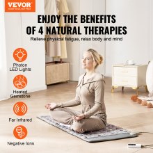 VEVOR Ver-infrarood warmteband 1530x615x20mm verwarmingsmatras 4-in-1 natuurlijke therapieën