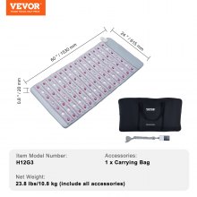 VEVOR Ver-infrarood warmteband 1530x615x20mm verwarmingsmatras 4-in-1 natuurlijke therapieën