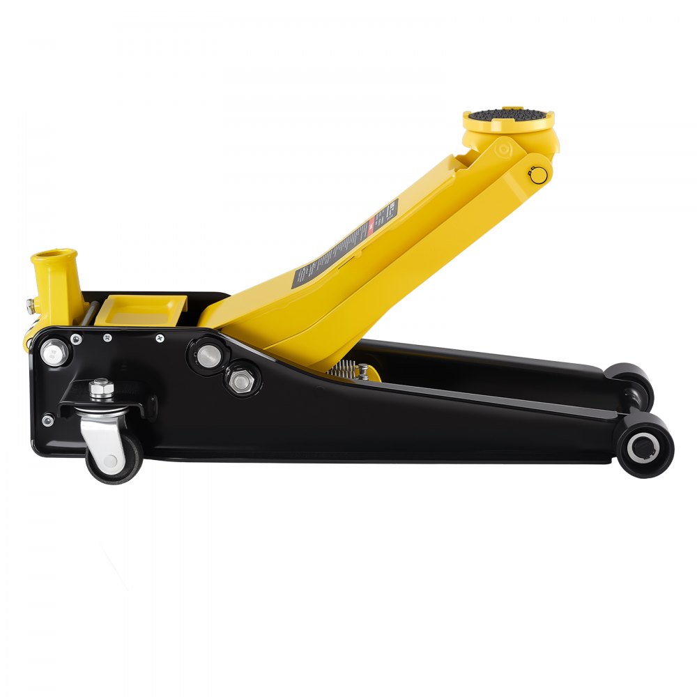 VEVOR hydraulische krik met een draagvermogen van 3 ton (dagcapaciteit), hydraulische krik met een hefhoogte van 75-500 mm, 95 mm rubberen steun en dubbele cilinder, stalen autokrik met 360° mobiliteit voor auto's, SUV's, pick-ups en werkplaatsen.