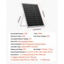 VEVOR 12V monokristallijn zonnepaneelset 25W, acculader met slimme MPPT-controller en verstelbare montagebeugel, IP67 waterdicht voor auto, boot, camper, motortrailer