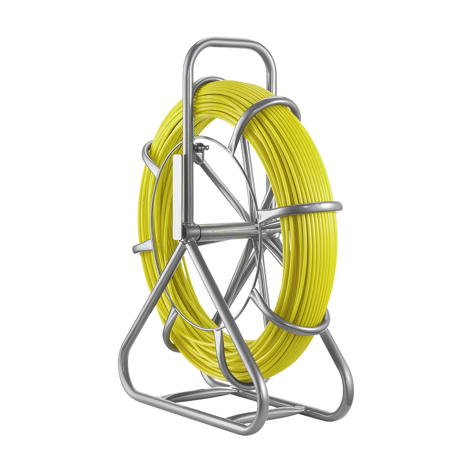 VEVOR glasvezel kabelhaspel 100 m Ø6,3 mm glasvezelstang, trekveer met standaard, kabeltrekhulp met markeringen, kabelinrijger, kabeltrekker voor muren en elektrische installatiebuizen, niet-geleidend