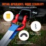 VEVOR trailer hitch receiver with d-ring, fluorescent sticker, and rubber protective cover for stability.