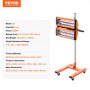 VEVOR infrarood uithardingslamp, 2200 W, tijdinstelling 1-60 min., automatische uithardingslamp met automatische verwarming en beugel, bakoppervlak van 47,6 m², spuitcabineverwarming, verfdroger