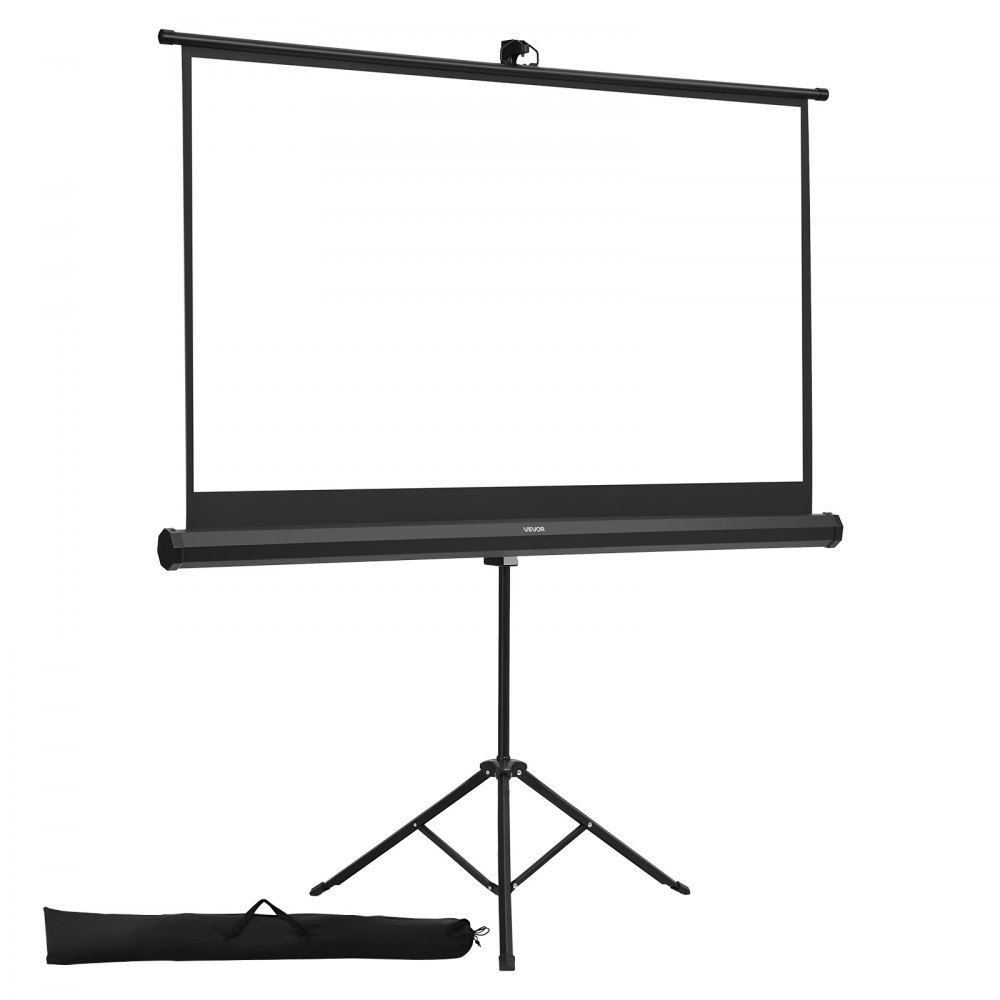 VEVOR Projectiescherm Statiefscherm (60 inch) met 160° Groothoek, Projectiescherm voor Binnen & Buiten Projector 16:9 4K HD, Draagbaar Filmscherm met Draagtas voor Home Theater Presentatie