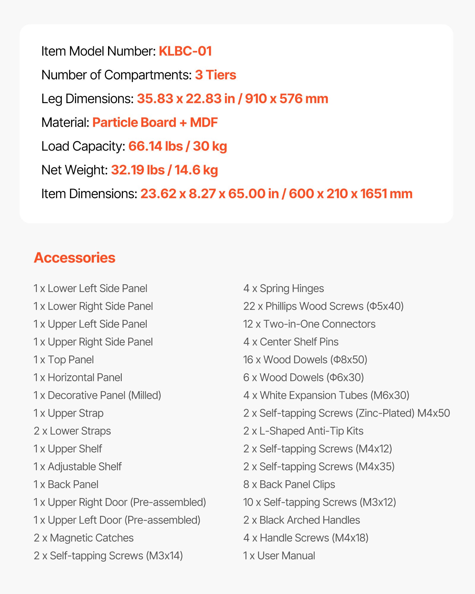 VEVOR Over The Toilet Storage Cabinet, 65 in Height Bathroom Storage Organizer with Double Door and Adjustable Shelf, Bathroom Space Saver Organizer Above Toilet with Open Shelf, White