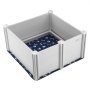 VEVOR Dog Whelping Box 38.6x38.6x18.1in PVC with Rails Pee Pad for Dogs Puppies