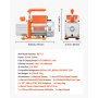 VEVOR vacuümpomp met manometer, 4,5 CFM 127 l/min, 250 W, eentraps roterende schottenvacuümpomp, manometerset, voor R134a, R22, R410a, R1234YF & R32, met draagtas, voor auto-airconditioningsystemen