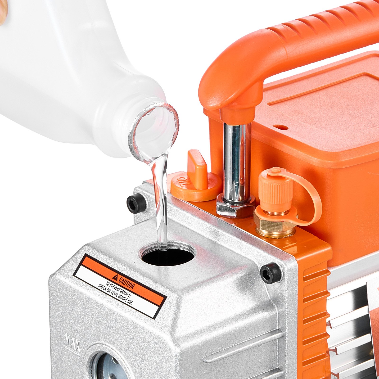 VEVOR vacuümpomp met manometer, 3,5 CFM 99 l/min, 180 W eentraps roterende schottenvacuümpomp, vacuümpompset voor R134a, R22, R410a, R1234YF & R32, inclusief draagtas voor auto-airconditioningsystemen.