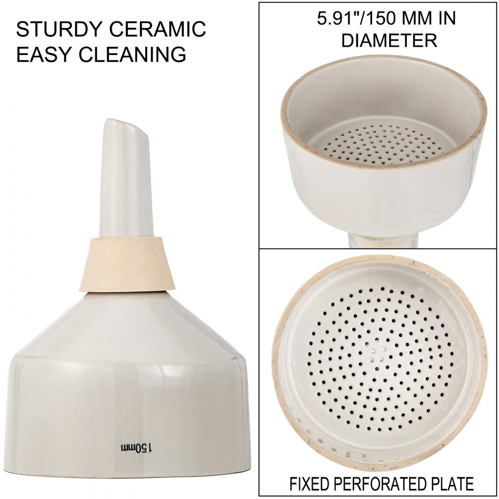 Vevor Buchner Trechter Lab Filtratie Apparaat 5000 Ml Buchner Trechter Apparatus