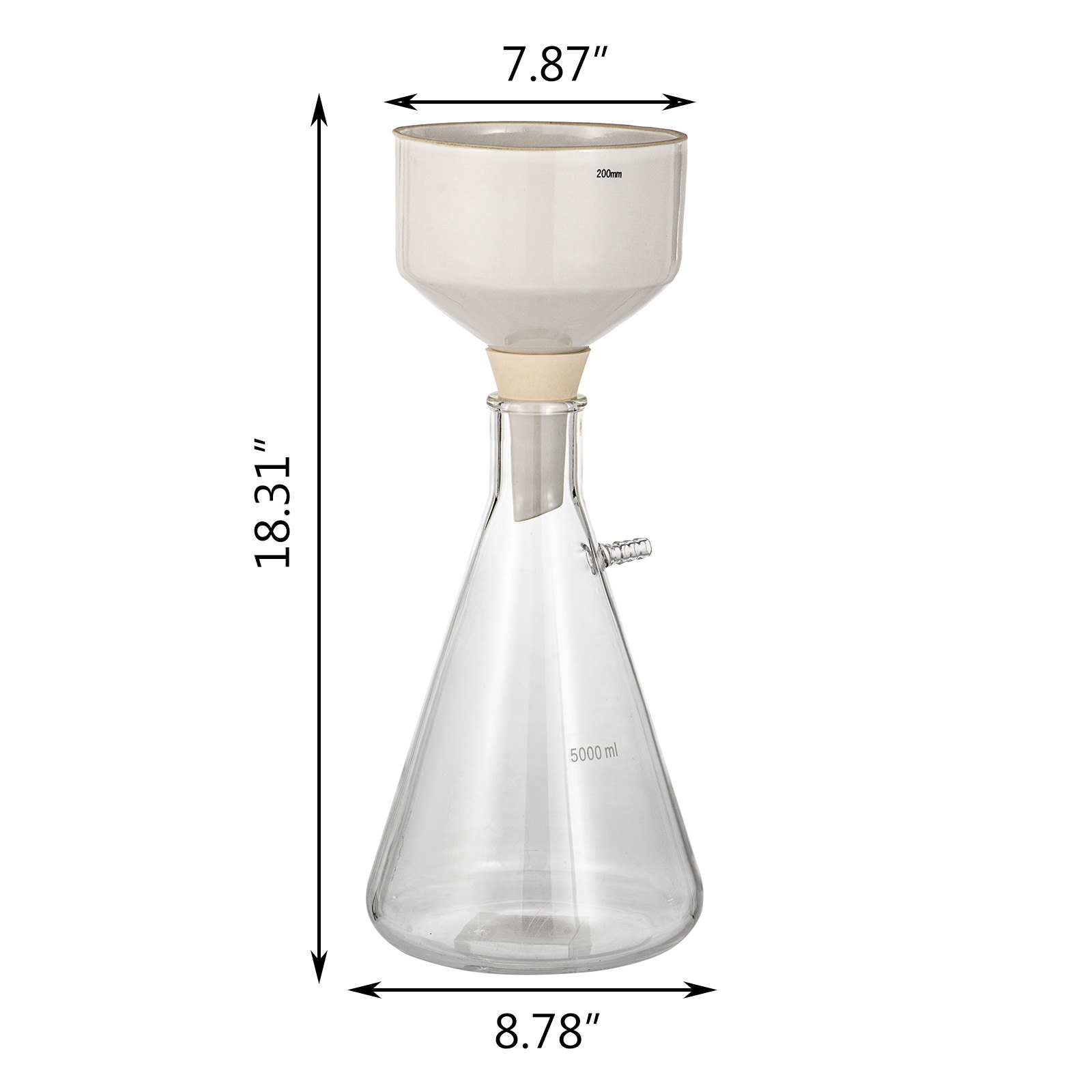 Vevor Buchner Trechter Lab Filtratie Apparaat 5000ml Büchner Funnel 1xfilterkolf