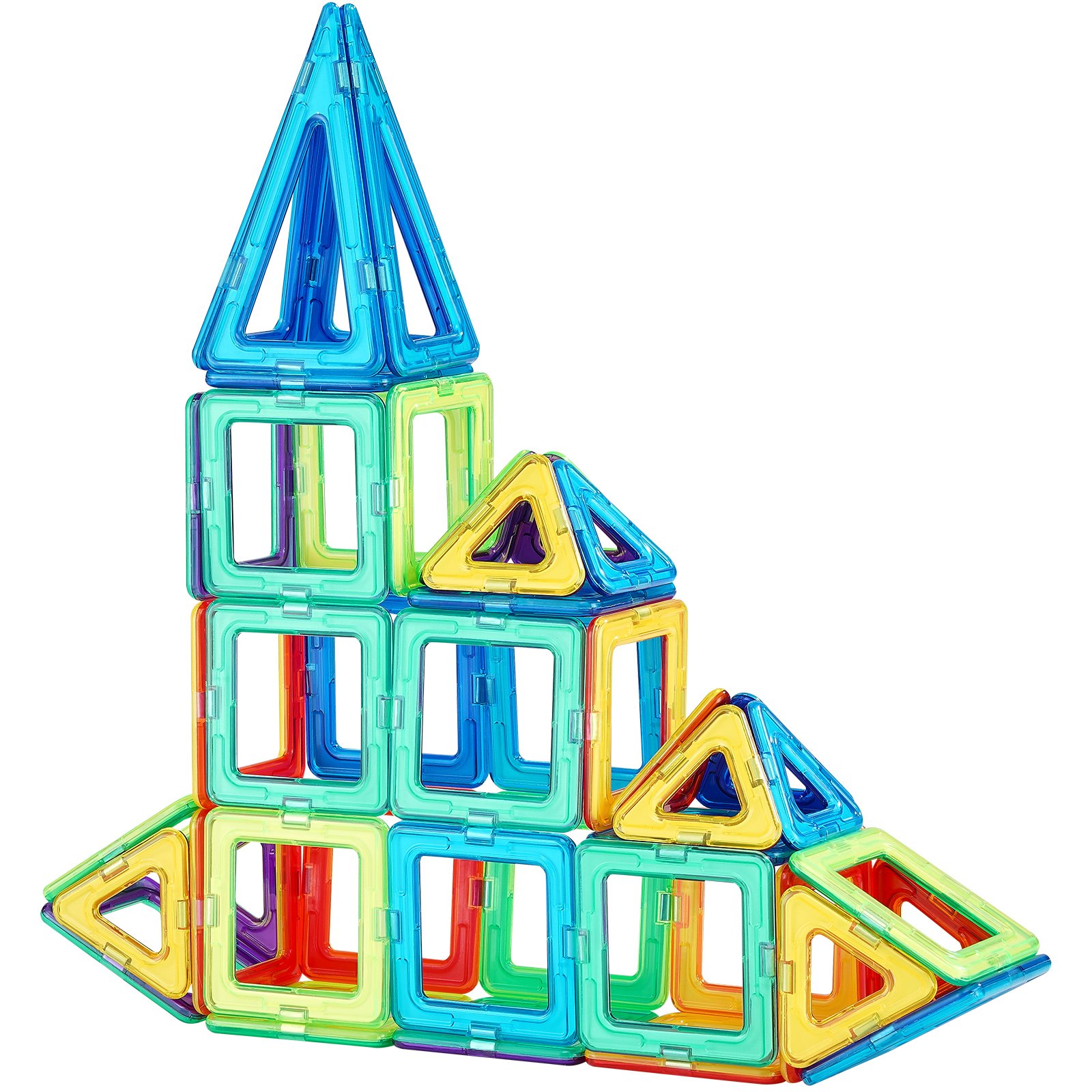 VEVOR Magnetische Bouwstenen, 62-delige Magnetische Bouwset voor Kinderen, Magnetisch Speelgoed met Wielgroepen, STEM Sensorisch Leerspeelgoed, Constructiestapelspeelgoed, Cadeau voor Kinderen vanaf 3 Jaar