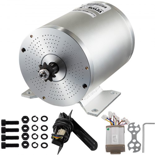 48V DC 1800 Watt Elektrische Motor DC Motor Borstelloze Motor Controller & Pedaal voor Go Karts Scooters