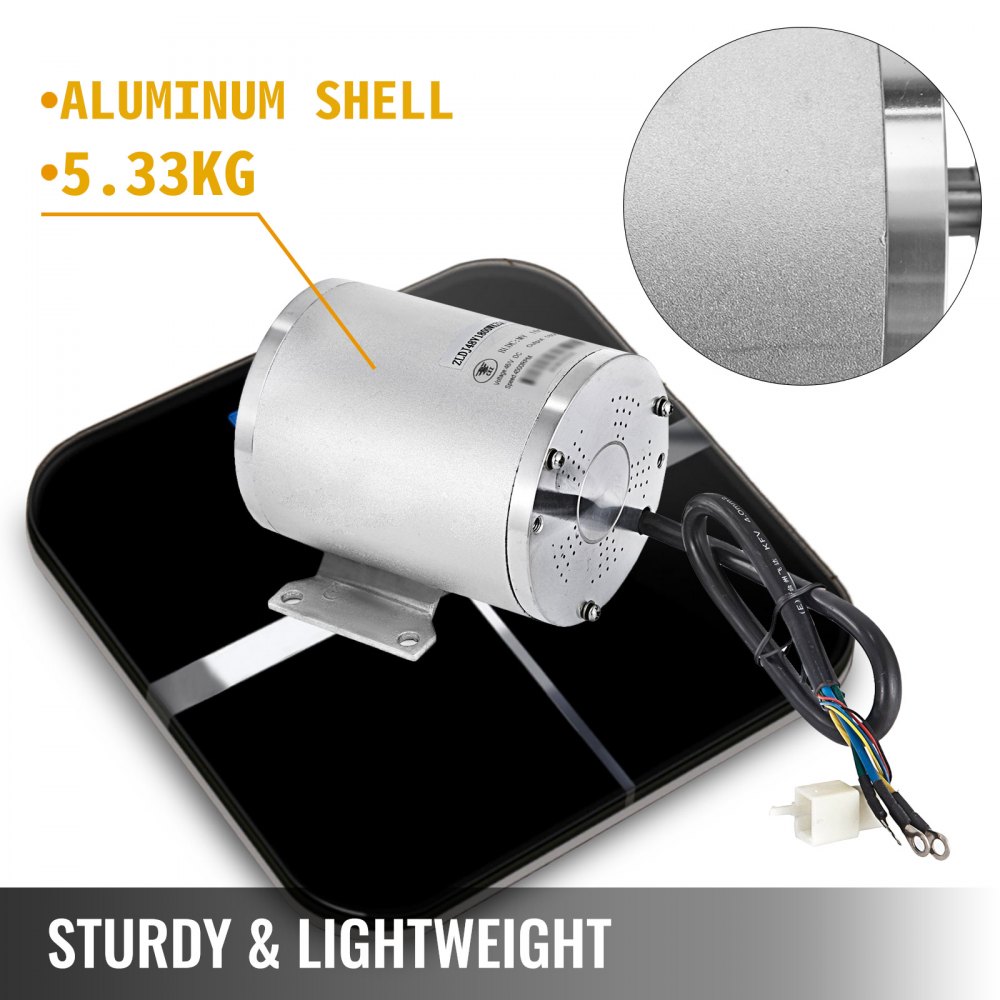 VEVOR 1800W 48V DC Electric Brushless Motor 5200 RPM E-bike DIY Mini Bike Go-kart