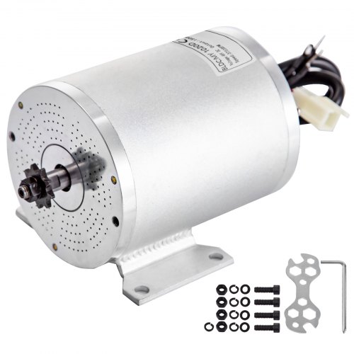 Husuper 1500 Watts  48 Volt  Brushless Motor 3750RPM High Speed Electric Scooter Motor with Mounting Bracket for Mini Bike Quad and Go-Kart