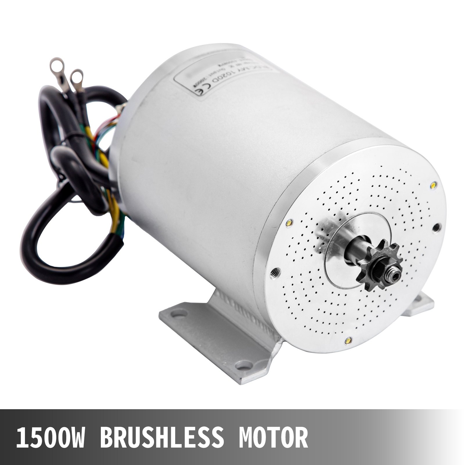 Borstelloze DC-motor Elektrische motor 48V DC 1500W elektrische fietsmotor