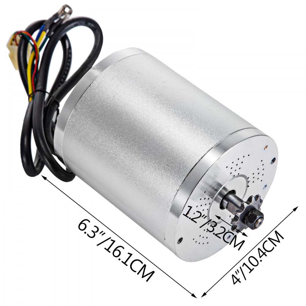 Borstelloze gelijkstroom-motor Elektrische motor Go-kart 48V 1500W voor elektrische fiets