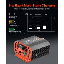 VEVOR 12V 30A DC/DC acculader 375W voor loodzuur en lithium AGM-GEL