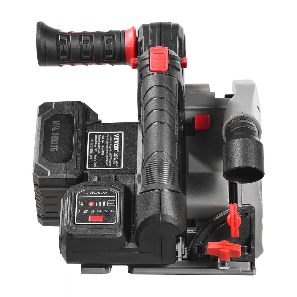 VEVOR Invalzaag, 139,7 mm zaagblad, borstelloze handcirkelzaag, invalzaag met 4 Ah 20V accu, harde koffer, 52 mm zaagdiepte, voor hout, kunststof, alleen gereedschap (geleiderail NIET inbegrepen)