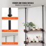 VEVOR Over the Toilet Storage 4-Tier Bathroom Shelf Rack Space Saver Organizer