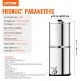 VEVOR Gravity Waterfiltersysteem RVS aanrechtbladsysteem 4,4 + 5,5 L waterfiltratiesysteem, vermindert lood en tot 99% chloor, met 2 koolstoffilters en kraan, camping RV Home