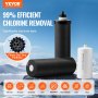 VEVOR Gravity-fed Water Filter System, 2.25G 304 Stainless-Steel Countertop Filtration System, Reduces Lead and up to 99% of Chlorine, with 2 Activated Carbon Filter, 2 Defluorination Filter, Spigot