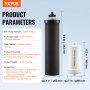 VEVOR Waterfilter Vervangende Filters voor Zuiveringselementen, Vervangend Zwaartekracht Waterfiltersysteem, Compatibel met de meeste merken, 4-pack (2 Actieve Koolfilters + 2 Defluorideringsfilters)