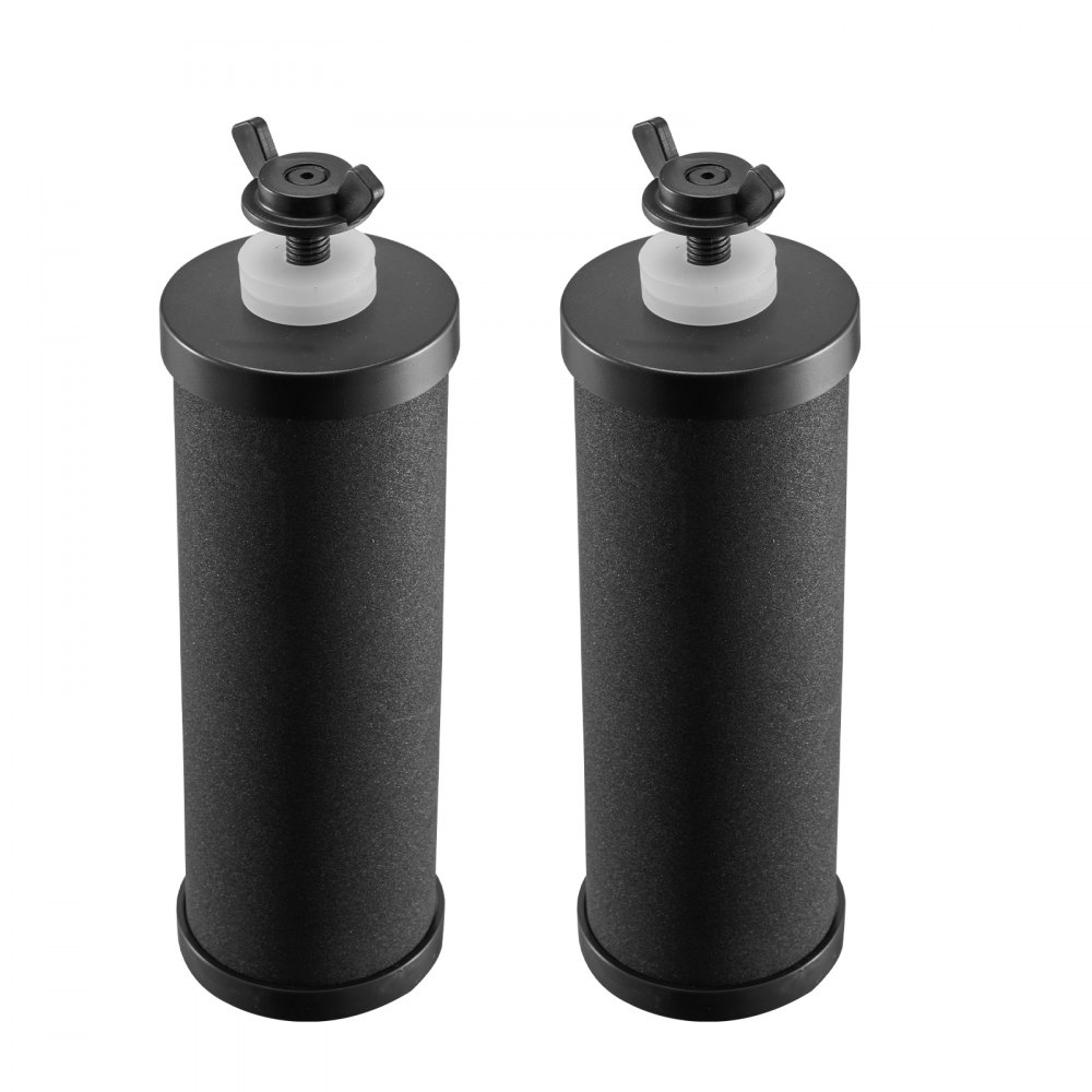 VEVOR Waterfilter Vervangende Zuiveringselementen Vervangende Filter 2-Pack (2 Actieve Koolfilters), Zwaartekracht Waterfiltersysteem Vervanging, Compatibel met de meeste merken, Gemakkelijk Vervangbaar Waterfilter