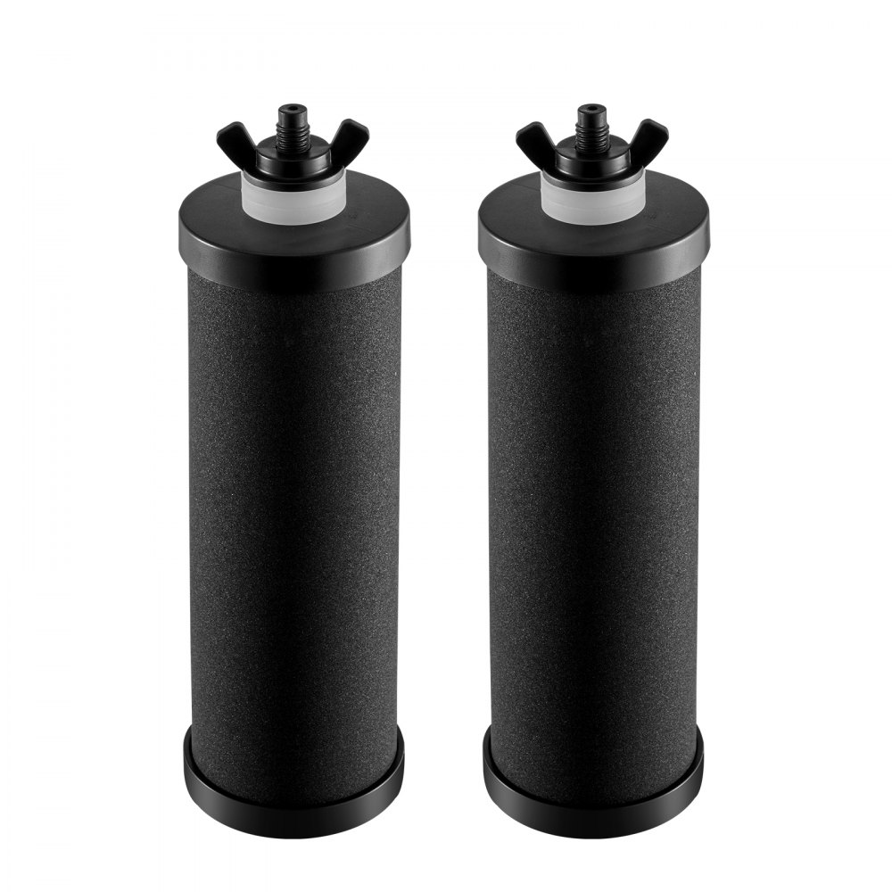 VEVOR Waterfilter Vervangende Zuiveringselementen Vervangende Filter 2-Pack (2 Actieve Koolfilters), Zwaartekracht Waterfiltersysteem Vervanging, Compatibel met de meeste merken, Gemakkelijk Vervangbaar Waterfilter