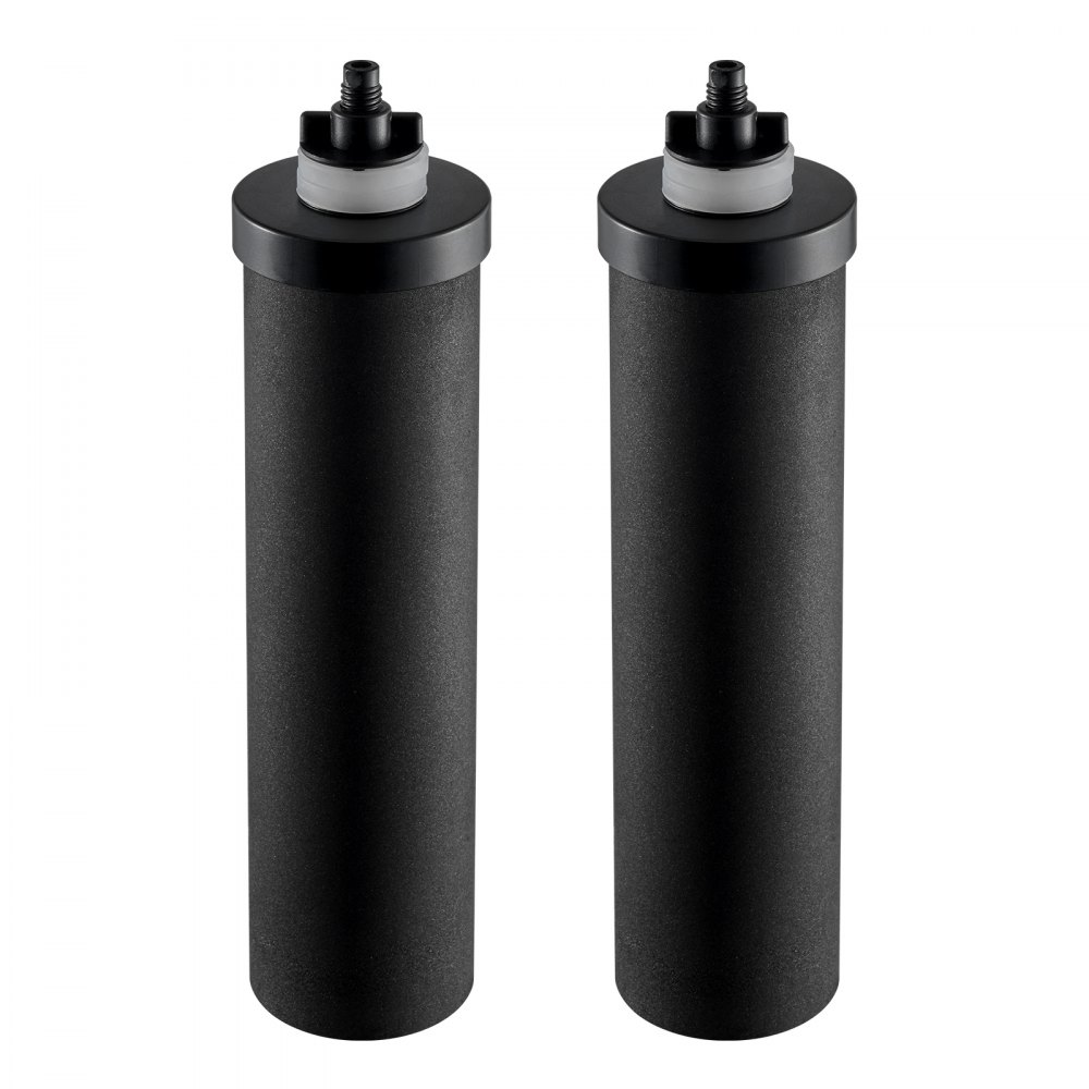 Vervangende zuiveringselementen voor VEVOR-waterfilters, vervangend filter met actieve kool (2-pack), eenvoudig vervangbaar waterfilter, vervanging voor zwaartekrachtwaterfiltersysteem, compatibel met de meeste merken