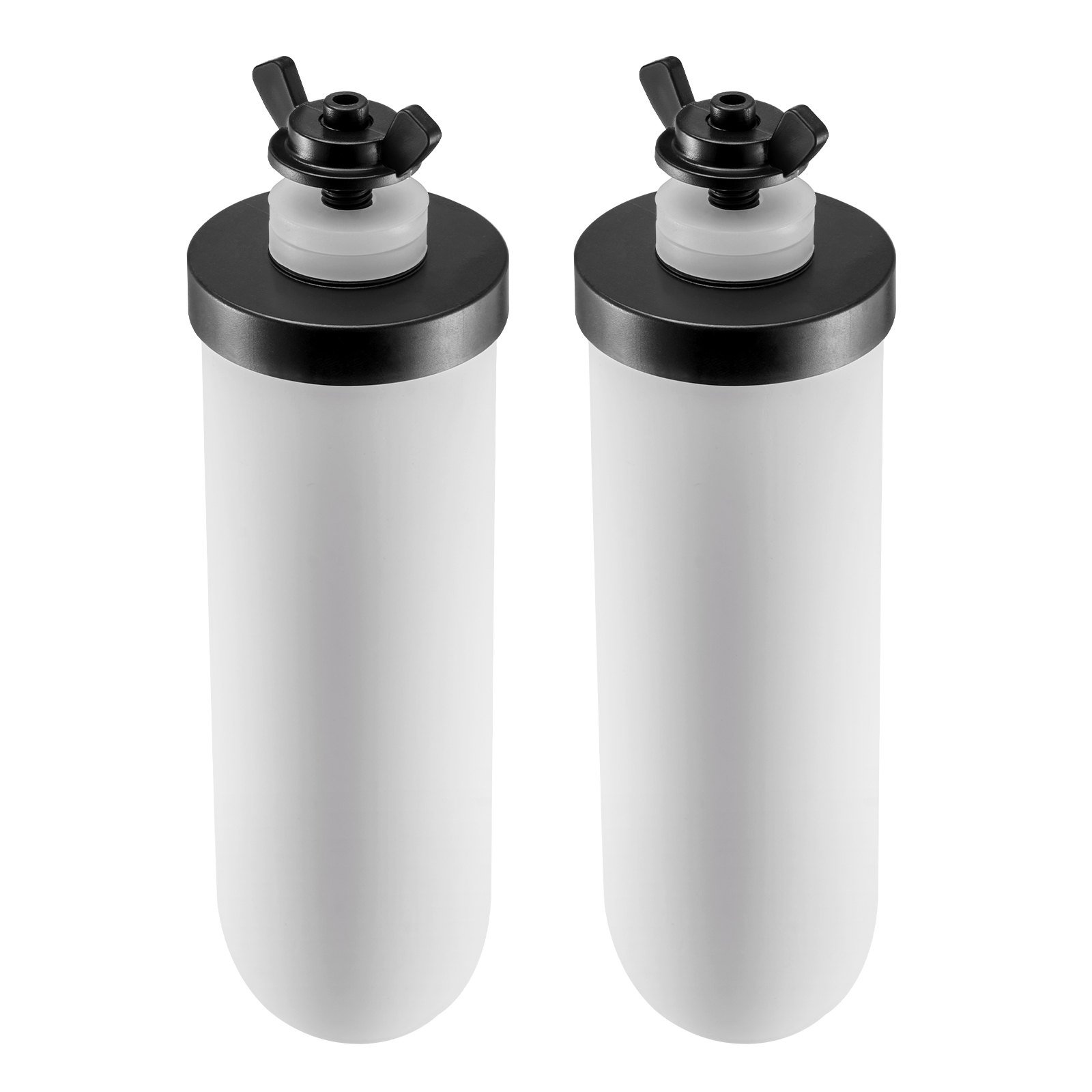 VEVOR Gravity Waterfiltersysteem Vervangend Waterfilter Vervangende Zuiveringselementen, Keramisch Vervangend Filter, Eenvoudig Vervangbaar Waterfilter, Compatibel met de Meeste Merken, 2-Pack, Wit