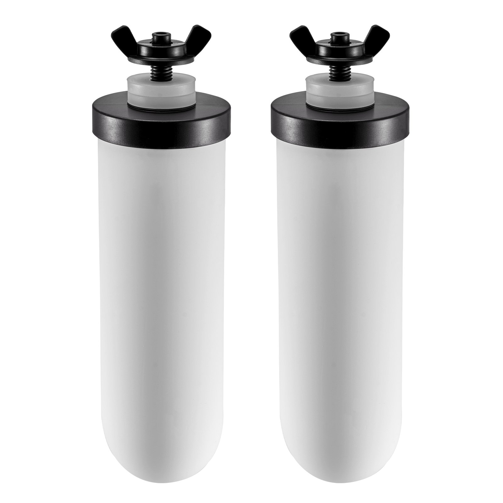 VEVOR Gravity Waterfiltersysteem Vervangend Waterfilter Vervangende Zuiveringselementen, Keramisch Vervangend Filter, Eenvoudig Vervangbaar Waterfilter, Compatibel met de Meeste Merken, 2-Pack, Wit