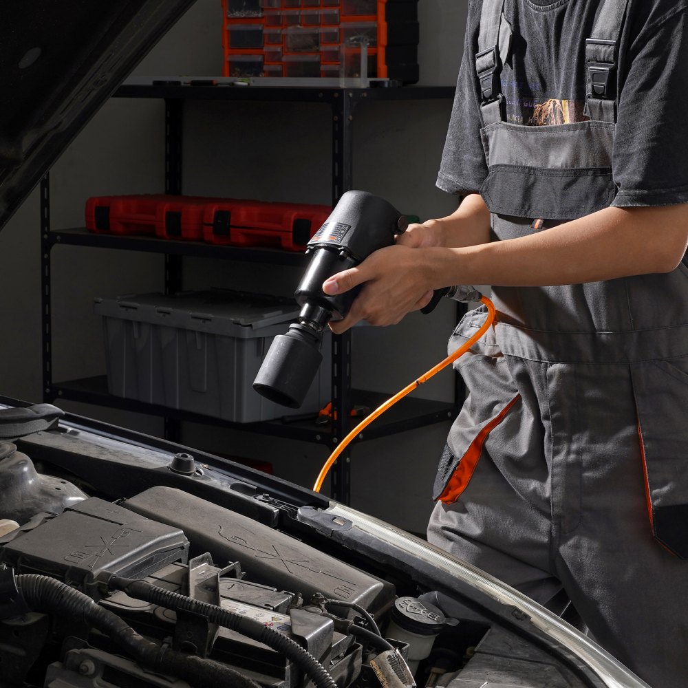 VEVOR 19,05 mm aandrijving 6-punts 8-delige metrische asmoer slagdoppenset, CR-MO stalen doppenset met opbergkoffer voor autoreparatie