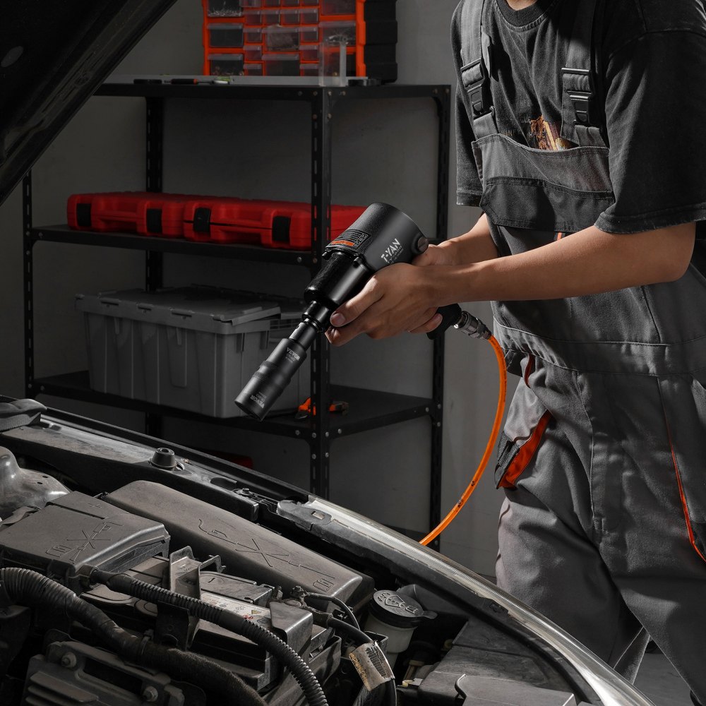 VEVOR Wielmoersleutelset, 12,7 mm aandrijving, metrisch en SAE, 6-punts opvouwbare doppenset, totaal 4 wielmoermaten, CR-MO stalen wieldoppenset met opbergkoffer