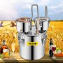 Stainless Steel Water Distiller 8.5Gal 38L Moonshine Still Distiller Copper Tube with Circulating Pump Home Brewing Kit Build-in Thermometer for DIY Whisky Wine Brandy Spirits
