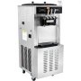 VEVOR Commercial Ice Cream Machine, 34-44 L/H Yield, 1850W 3-Flavor Freestanding Soft Serve Ice Cream Maker, 2 x 9L Stainless Steel Hopper, LED Panel Allows Single Cylinder Use Overnight Refrigeration