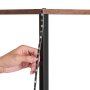 VEVOR 6 Tier Corner Shelf, Tall Corner Stand with LED Light, Wall Shelves Tower Storage Organizer with Metal Frame & Wooden Shelves, Narrow Display Book Shelf Rack for Bedroom, Living Room, Office