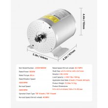 VEVOR 1800W borstelloze DC-motor 48V 4500RPM elektrische motorregelaar