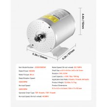 VEVOR 1800W borstelloze DC-motorkit 48V 4500RPM snelheidsregelaar