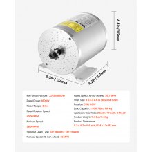 VEVOR 1800W borstelloze DC-motorkit 48V 4500RPM met controller