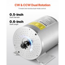 VEVOR 2kW borstelloze DC-motor 48V 4300RPM elektrische motorregelaar