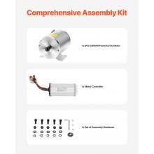 VEVOR 2000W borstelloze DC-motorkit 60V 4500RPM met controller