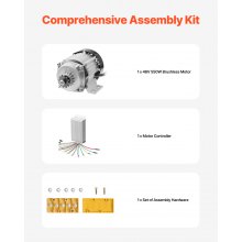 VEVOR 500W borstelloze DC-motorkit 48V 2700RPM met controller